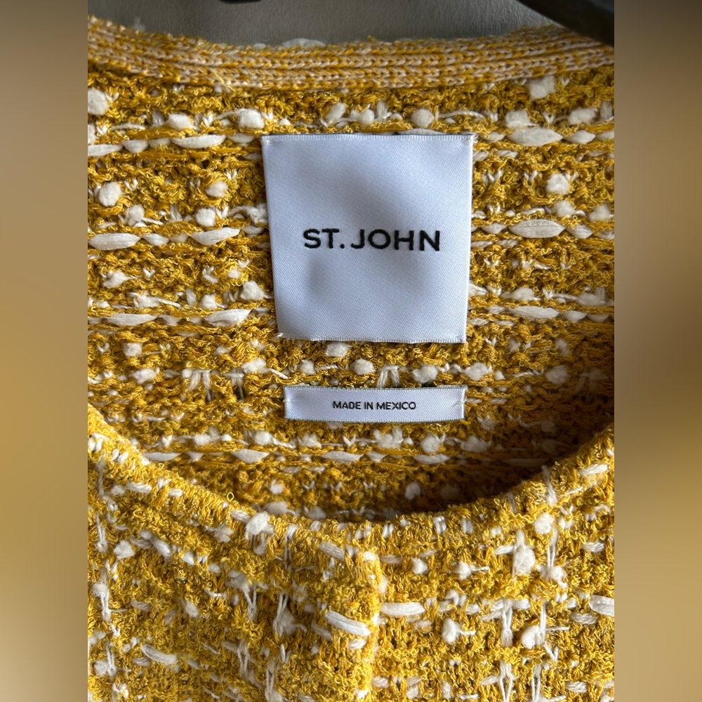 St. John’s Yellow Tweed Jacket - Picture 8 of 12